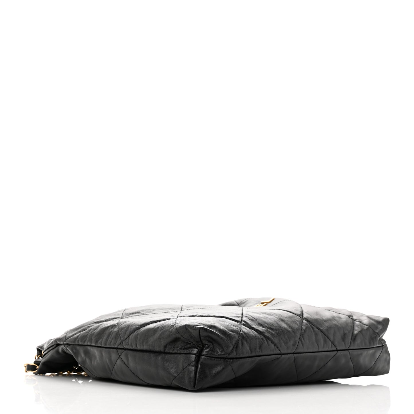 Shiny Calfskin Quilted Chanel 22 Black