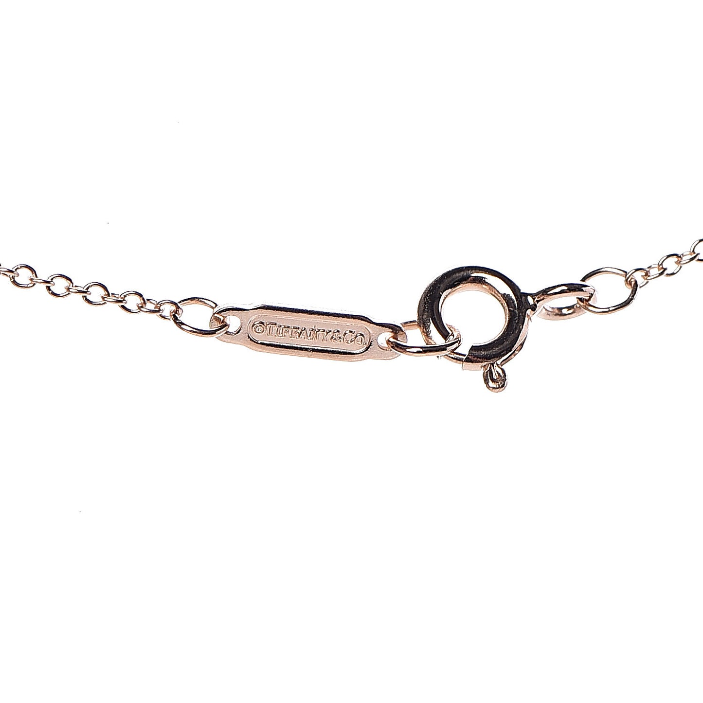 18K Rose Gold Diamond Mini Fleur De Lis Key Pendant Necklace
