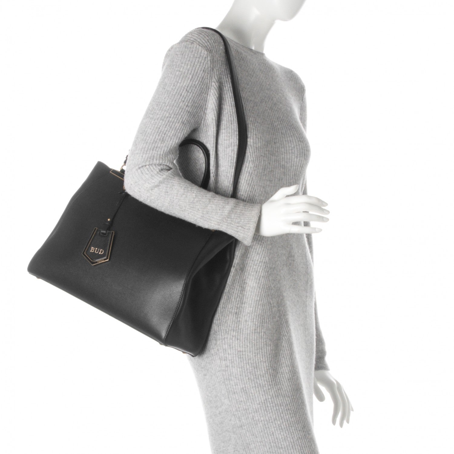 Fendi Vitello Elite Medium 2Jours Tote Black 2 of 7