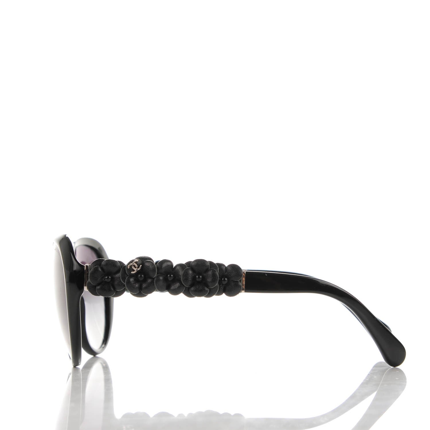 Chanel Lambskin Camellia CC Sunglasses 5316 Q Black 2 of 7