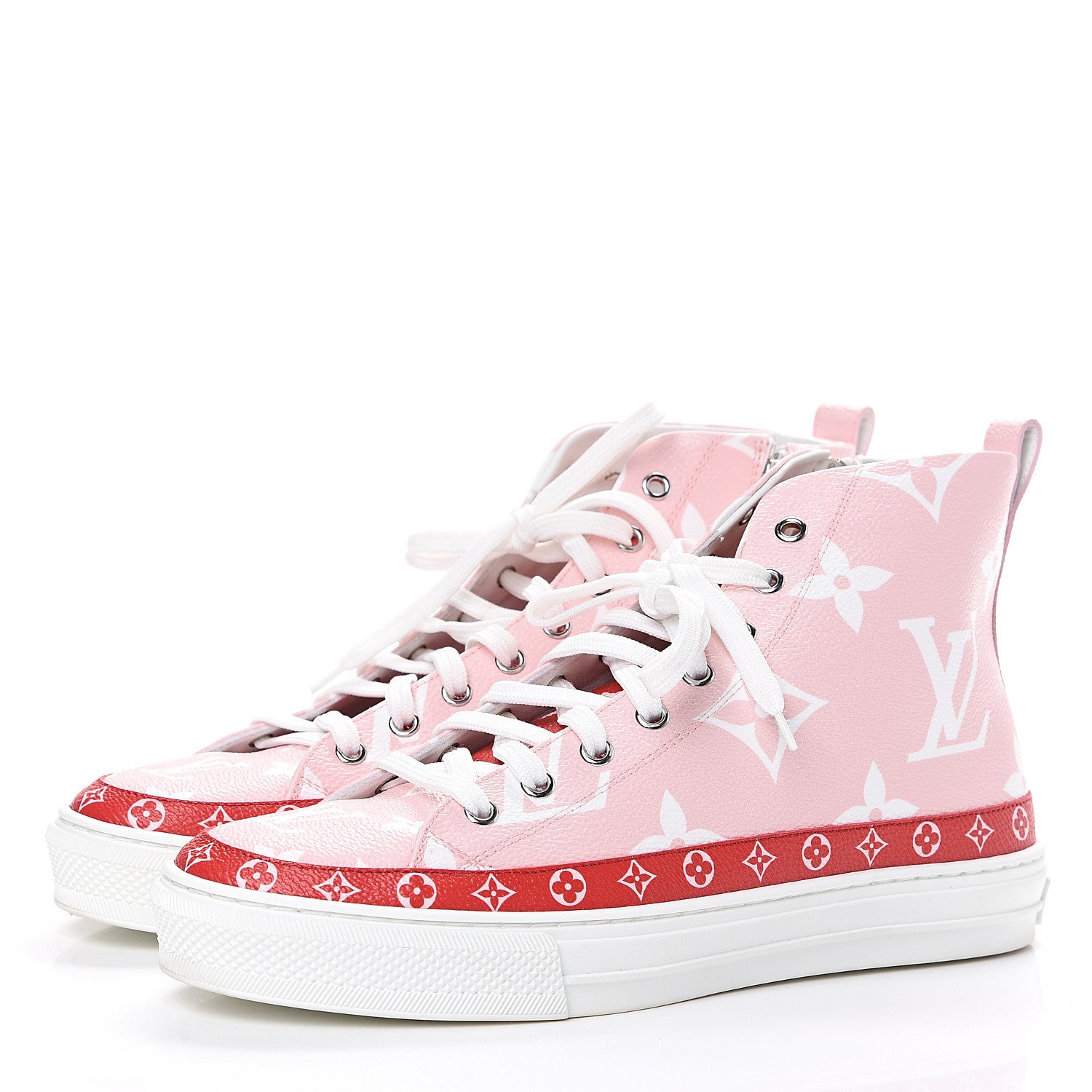 Louis Vuitton Monogram Giant Stellar Sneaker Boots 39 Rose Rouge 3 of 10