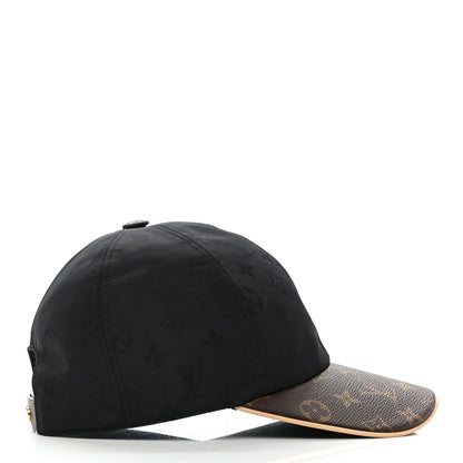 Louis Vuitton Polyester Silk Monogram LV Get Ready Cap M Black 4 of 9
