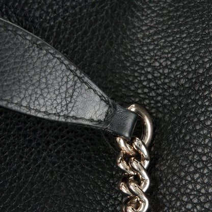 Gucci Pebbled Calfskin Medium Soho Chain Shoulder Bag Black 12 of 13