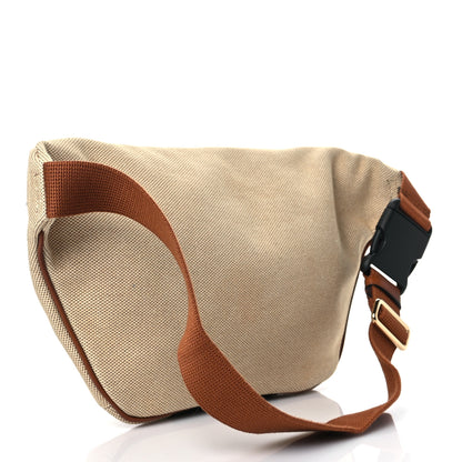 Gucci Vintage Canvas Web Belt Bag Sand Cuir 2 of 9