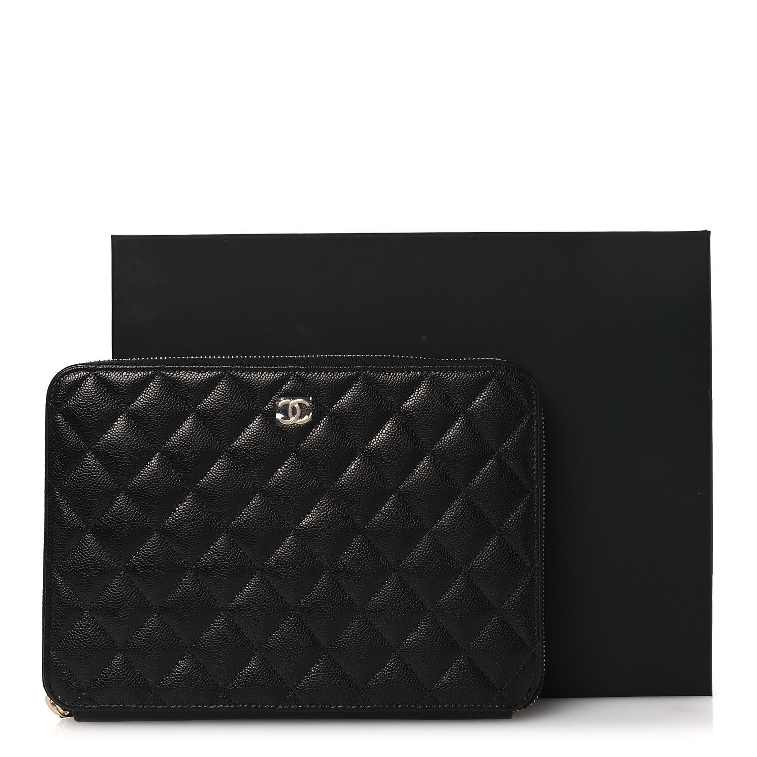 Chanel Caviar Quilted Zipped Travel Pouch Black 14 of 14