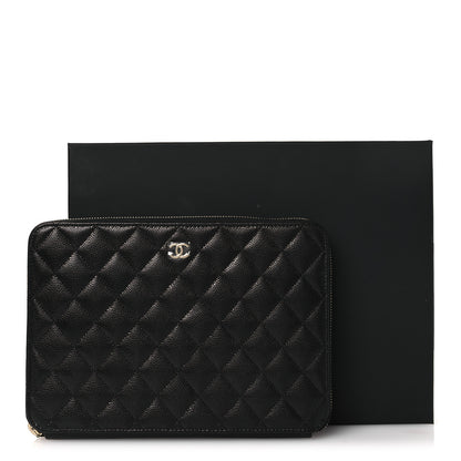 Chanel Caviar Quilted Zipped Travel Pouch Black 14 of 14