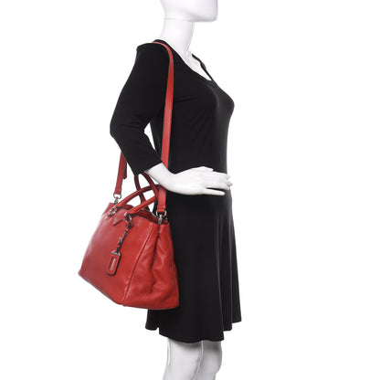 Prada Vitello Daino Tote Rosso 2 of 10