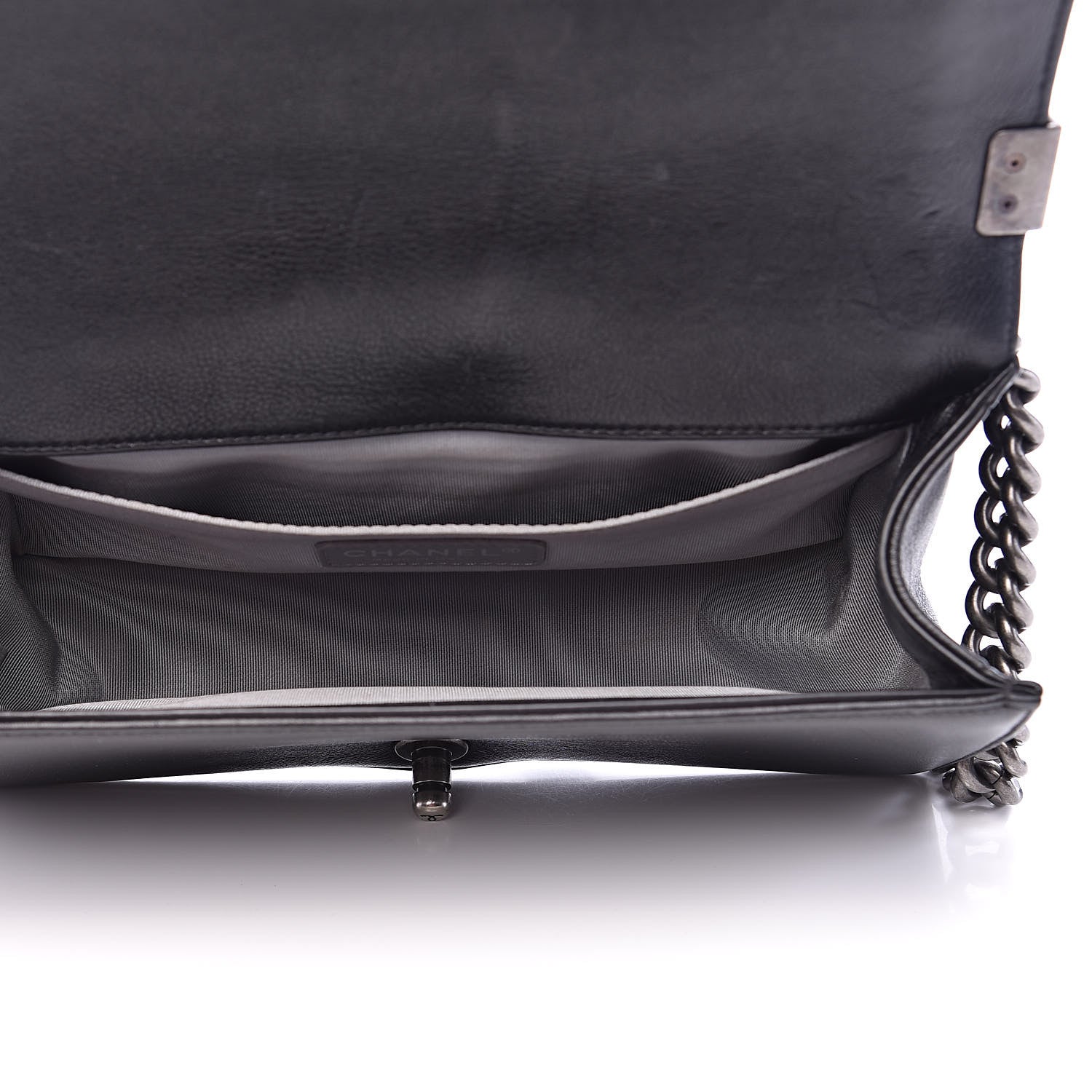 Chanel Calfskin Double Stitch Medium Boy Flap Black 5 of 18