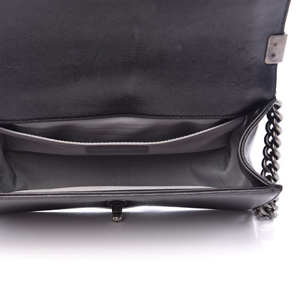 Chanel Calfskin Double Stitch Medium Boy Flap Black 5 of 18