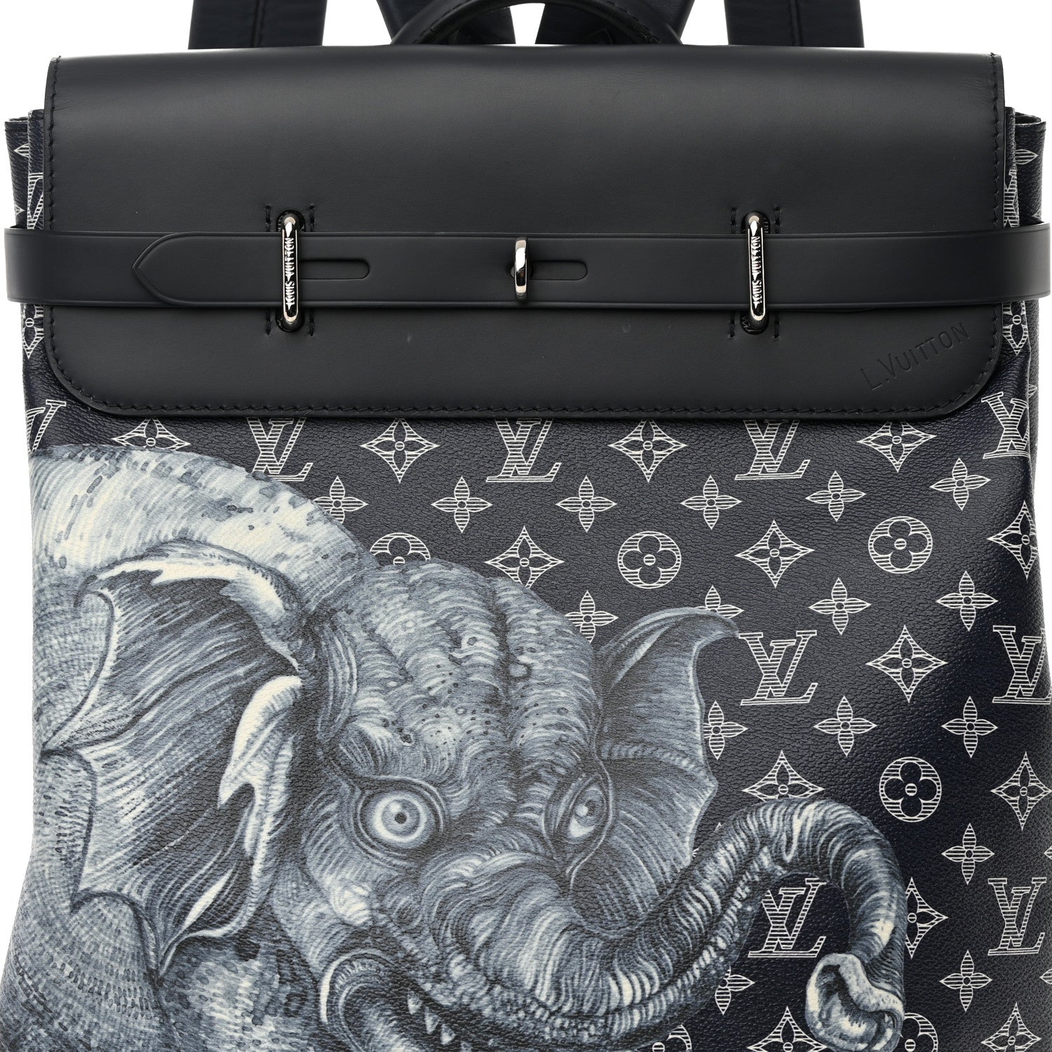 Louis Vuitton Savane Monogram Elephant Chapman Steamer Backpack Encre 8 of 17