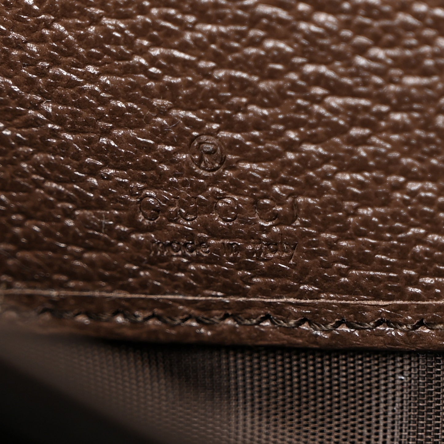 GG Supreme Monogram Web Ophidia Zip Around Wallet Brown