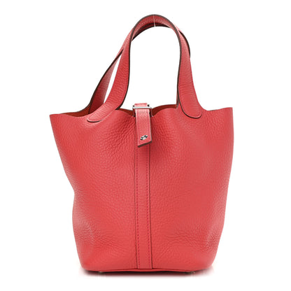 Hermes Taurillon Clemence Picotin Lock 18 PM Bougainvillea 1 of 13