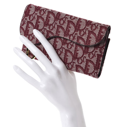 Christian Dior Monogram Saddle Wallet Burgundy 2 of 7