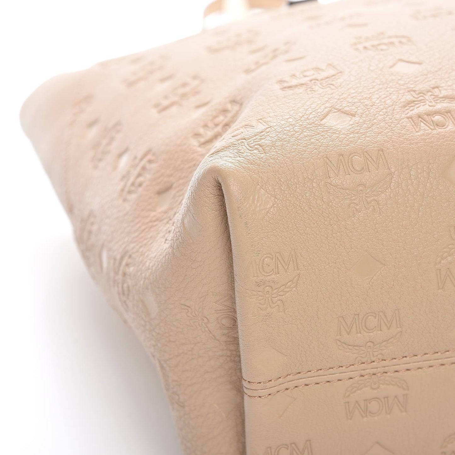 Calfskin Ottomar Monogram Medium Klara Top Zip Tote New Beige