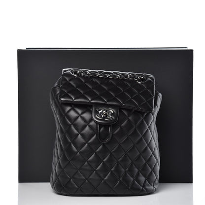 Chanel Lambskin Quilted Small Urban Spirit Backpack Black 8 of 10