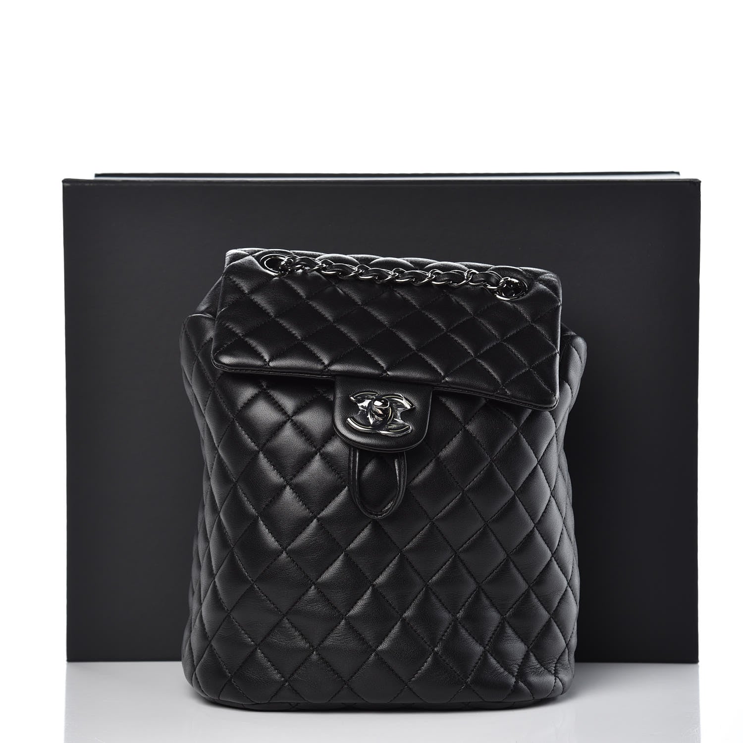 Chanel Lambskin Quilted Small Urban Spirit Backpack Black 8 of 10