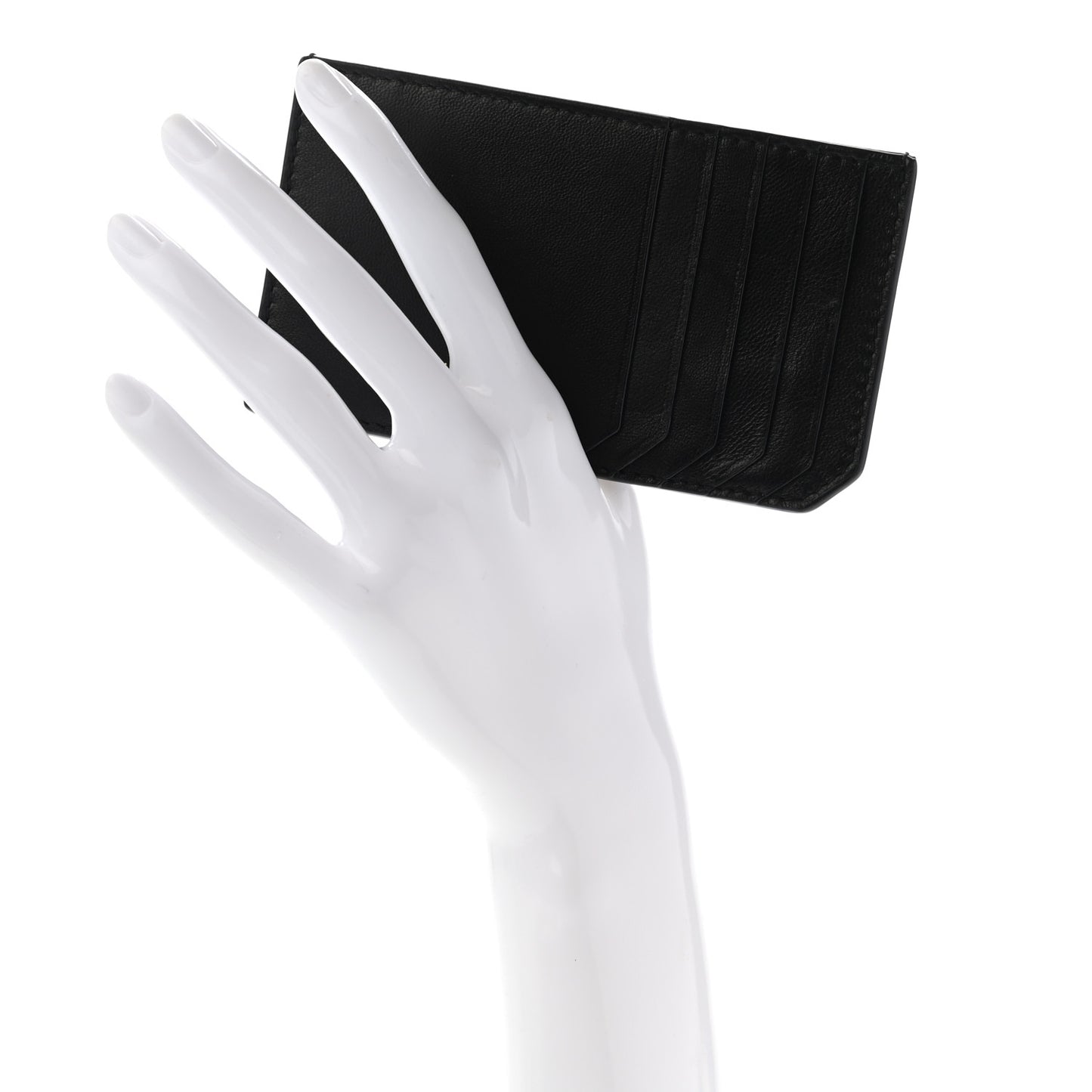 Calfskin 5 Fragments Card Holder Black