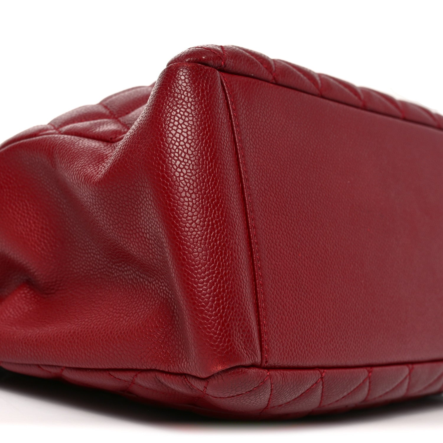 Chanel Caviar Quilted Grand Shopping Tote GST Red 8 of 9