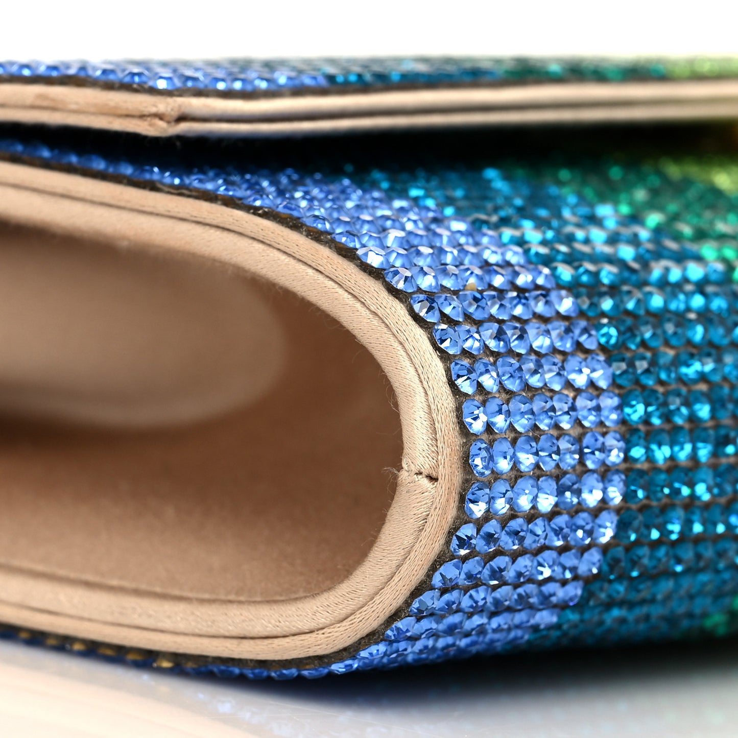 Swarovski Crystal Minaudiere Clutch Gold Multicolor