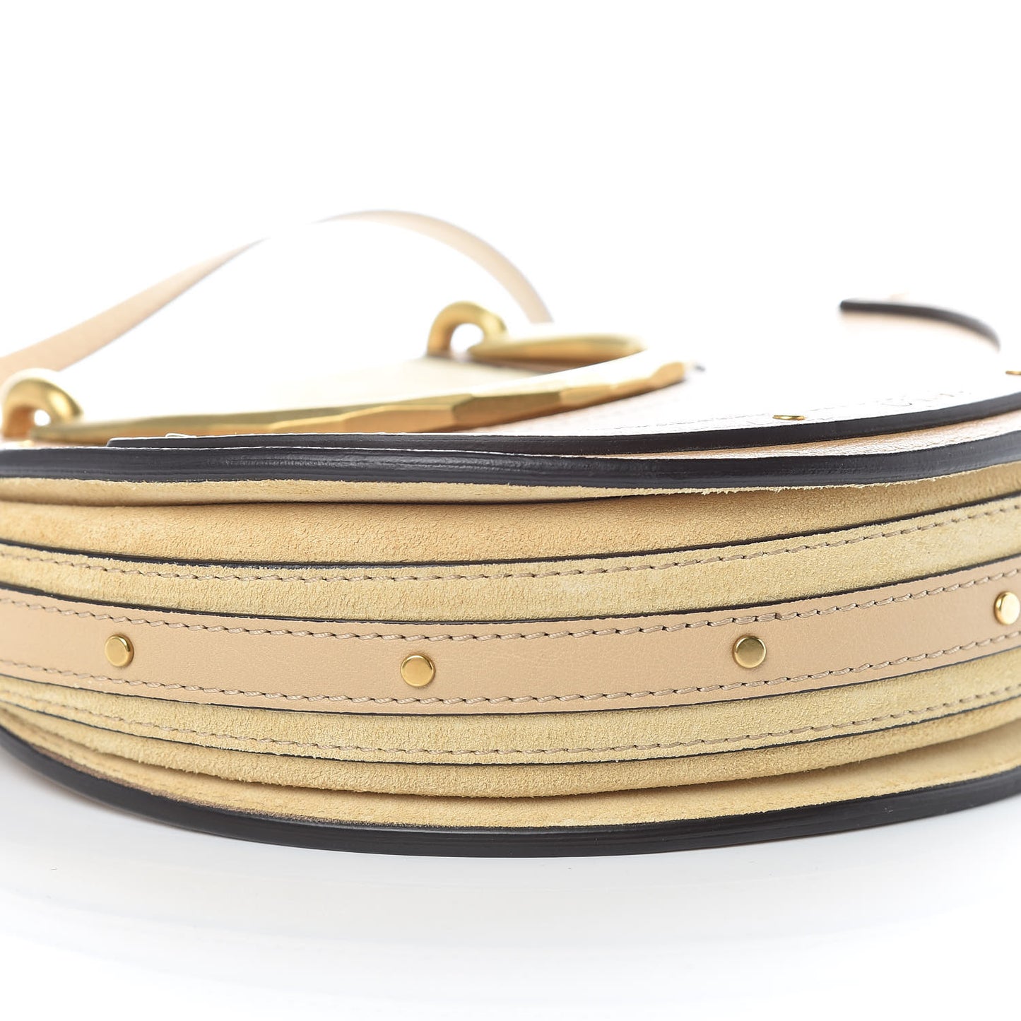 Calfskin Suede Small Pixie Bag Pearl Beige