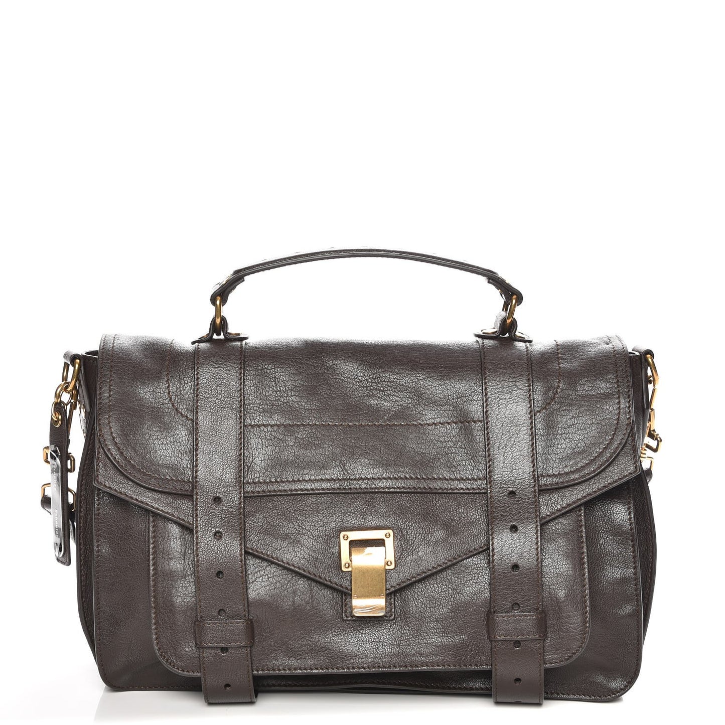 Lambskin Medium PS1 Satchel Dark Chocolate