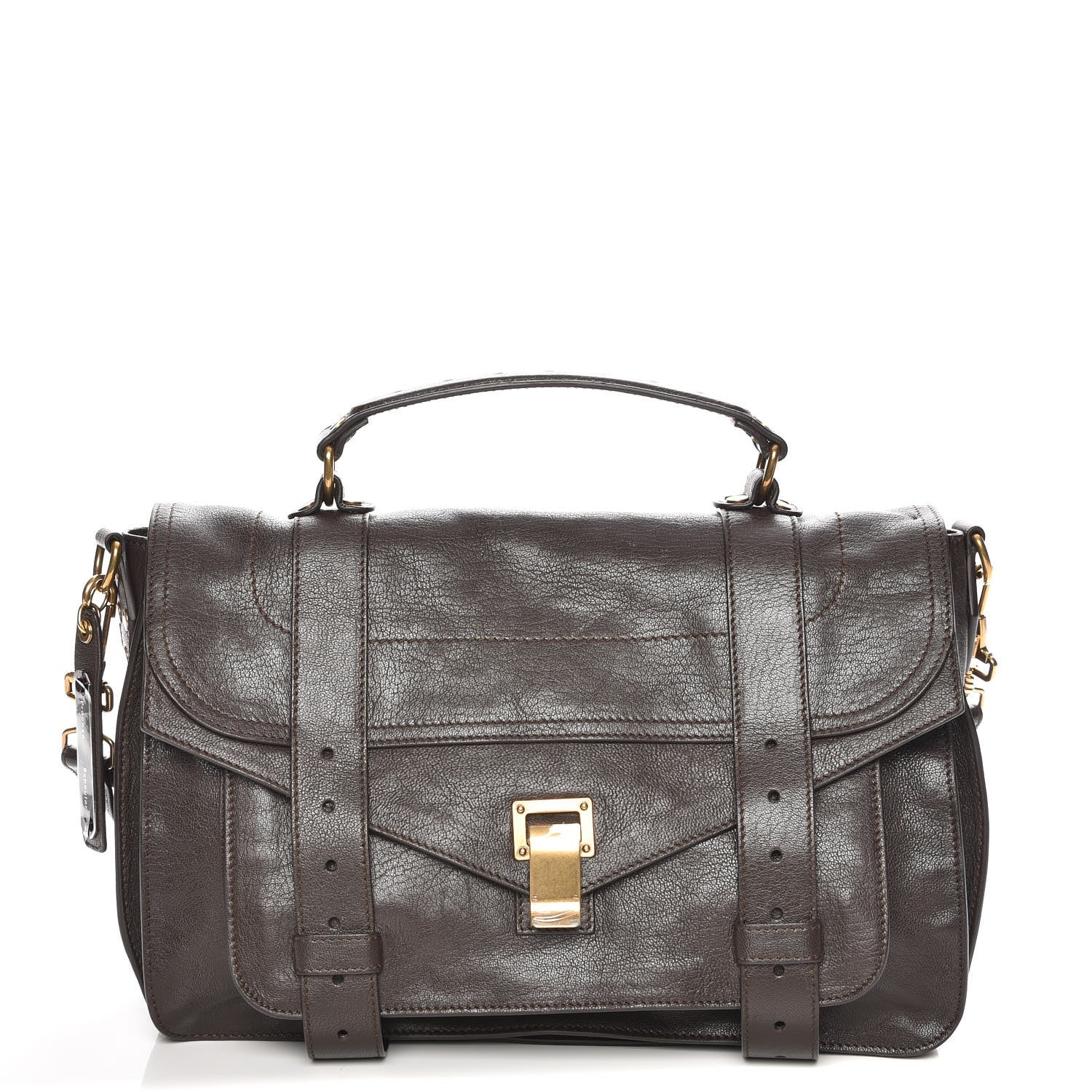 Proenza Schouler Lambskin Medium PS1 Satchel Dark Chocolate 1 of 8