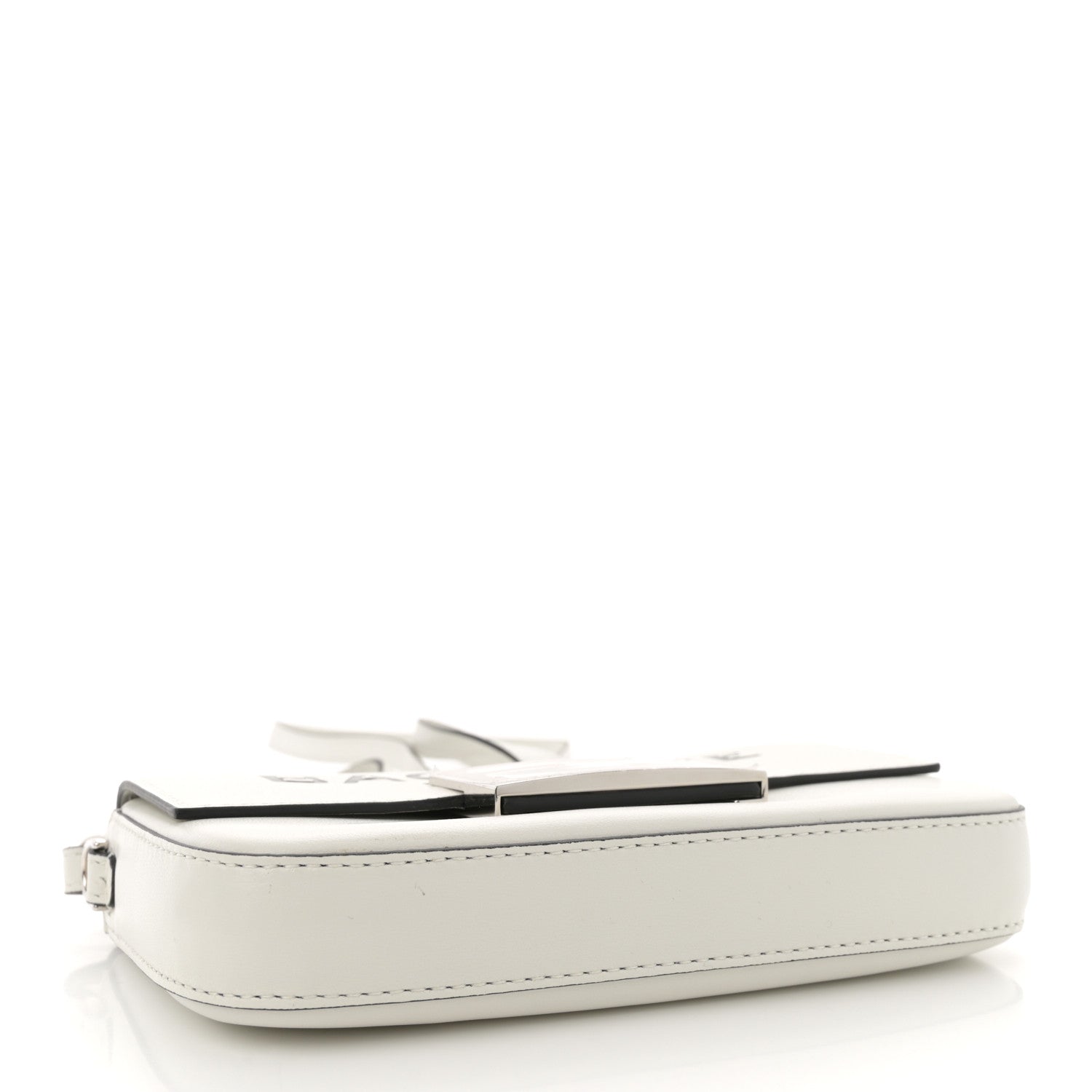 Fendi X MARC JACOBS Nappa Logo Phone Baguette White Black 4 of 10