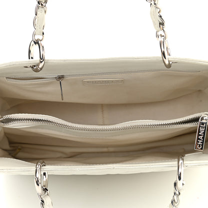 Chanel Caviar Quilted Grand Shopping Tote GST White 5 of 16