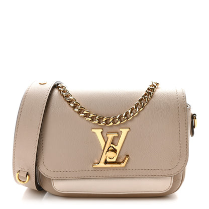 Louis Vuitton Grained Calfskin Lockme Tender Greige 1 of 9