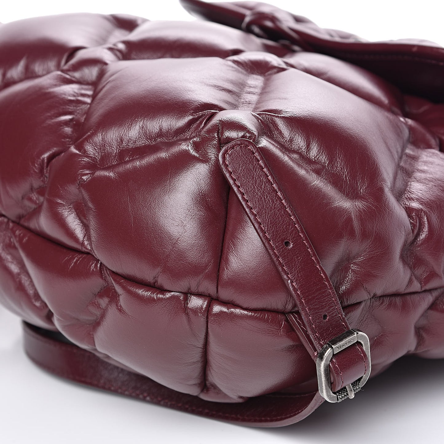 Calfskin Quilted Chesterfield Backpack Burgundy