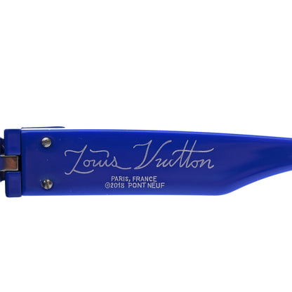 Louis Vuitton Acetate 1.1 Millionaires Sunglasses Z1276E Blue 6 of 7