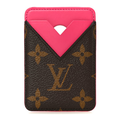 Louis Vuitton Monogram Macassar Magnetic Card Holder Pondichery Pink 7 of 7
