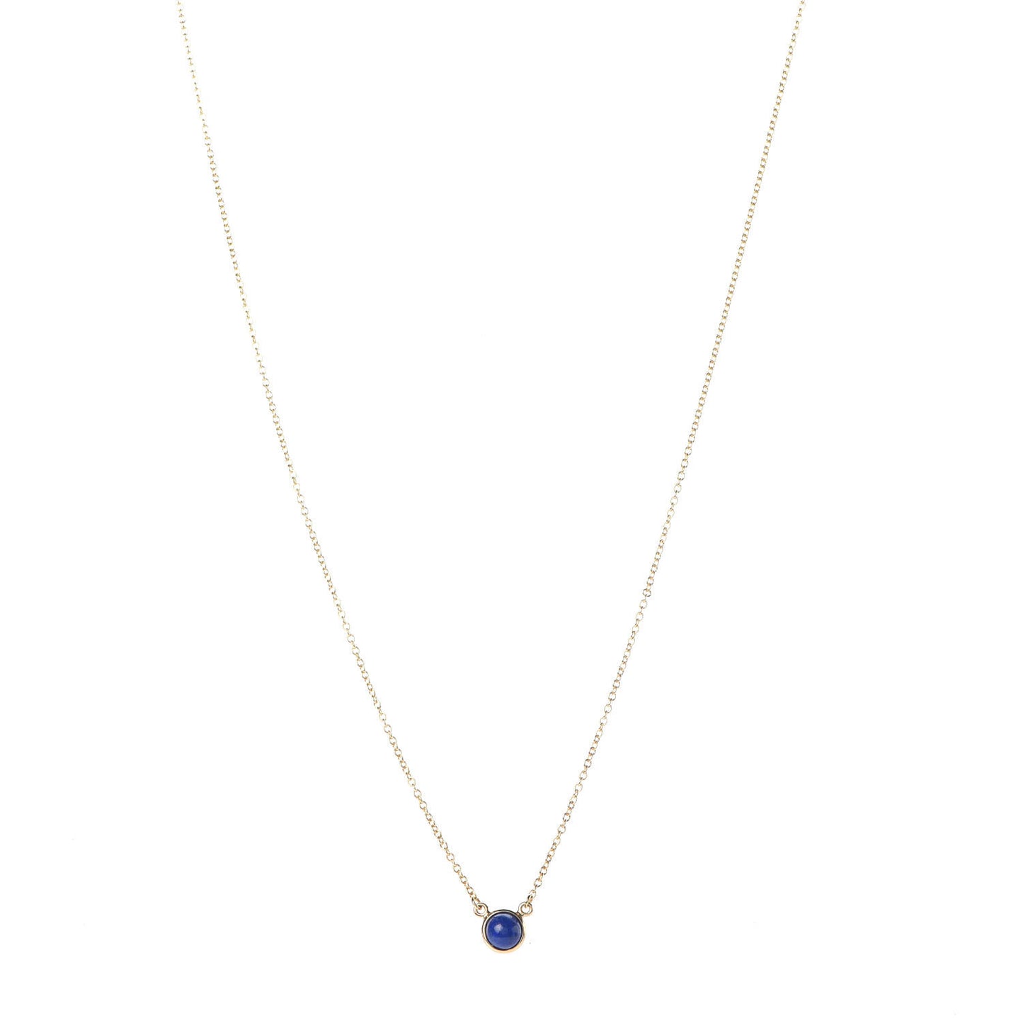 18K Yellow Gold Lapis Lazuli Elsa Peretti Color By The Yard Pendant Necklace