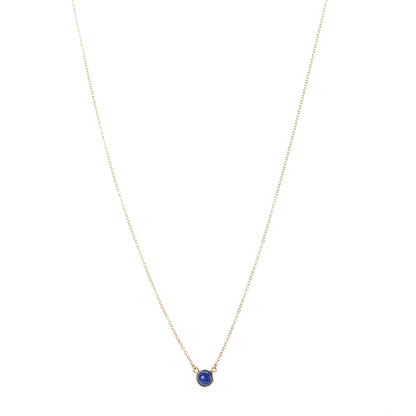 Tiffany 18K Yellow Gold Lapis Lazuli Elsa Peretti Color By The Yard Pendant Necklace 1 of 5