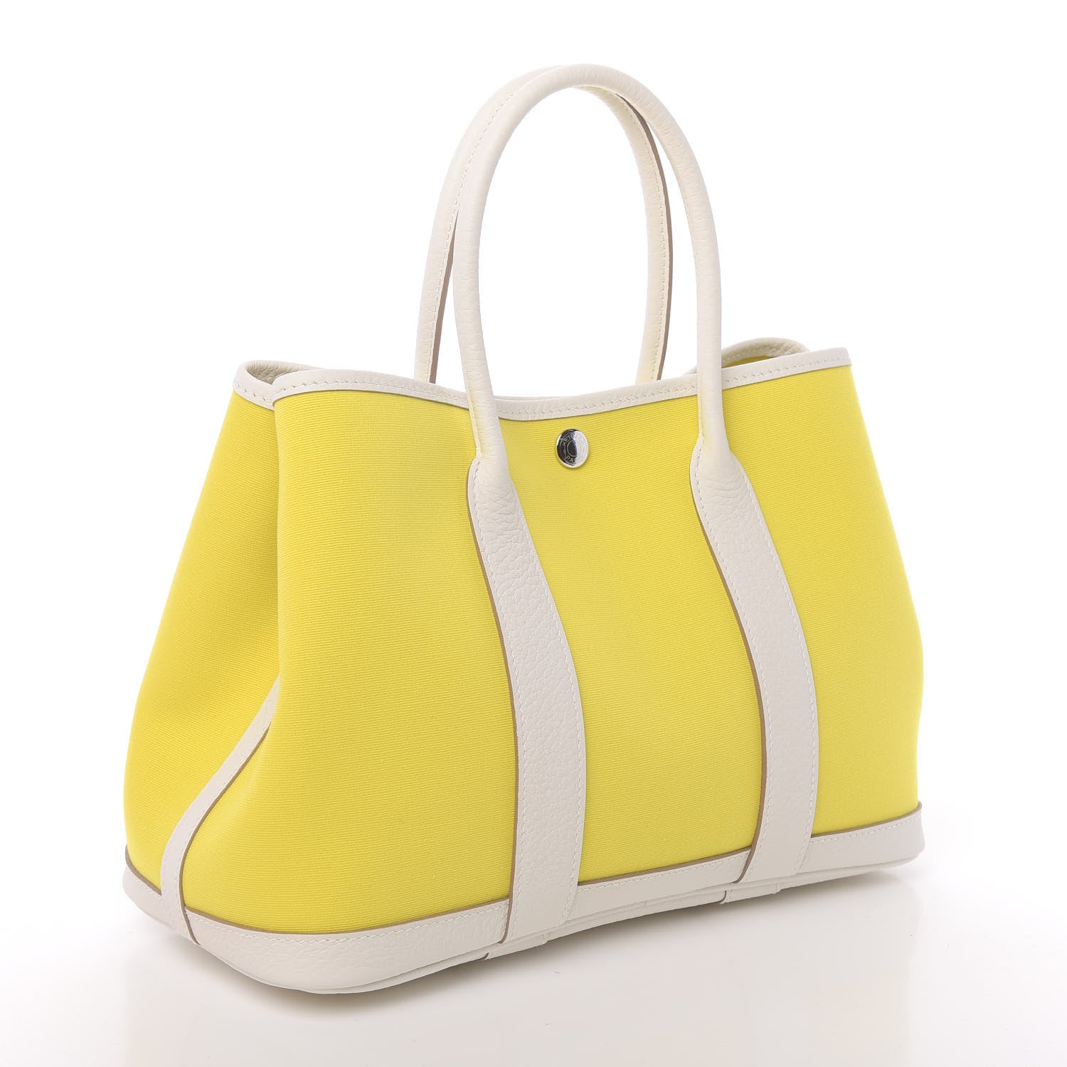 Hermes Toile Officier Vache Country Garden Party 30 TPM Lime White 3 of 11