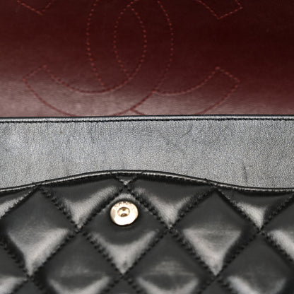 Chanel Lambskin Quilted Jumbo Double Flap Black 12 of 14