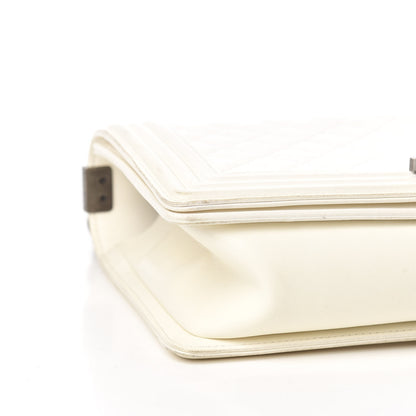 Chanel Calfskin Quilted New Medium Boy Flap White 8 of 10