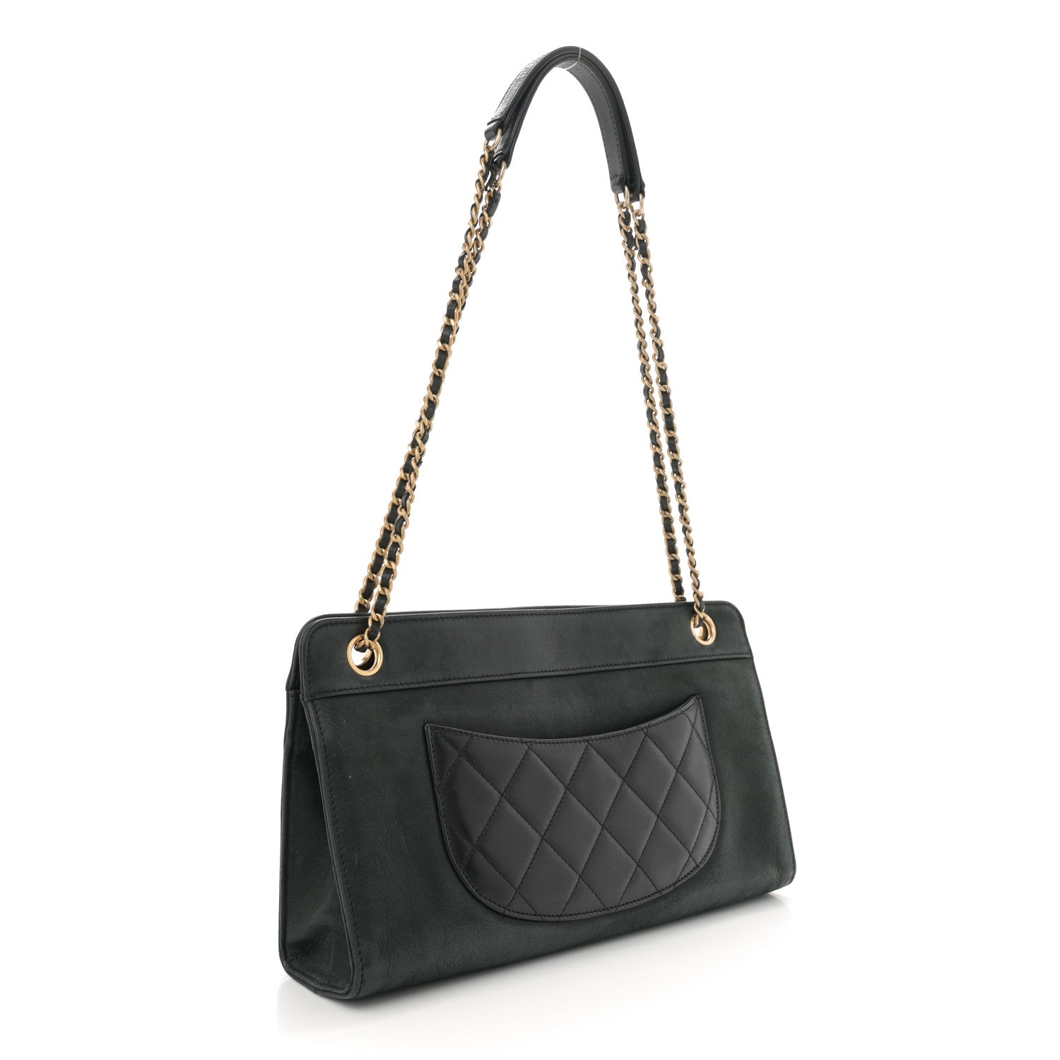Chanel Iridescent Calfskin Quilted In & Out Camera Case Black 3 of 11
