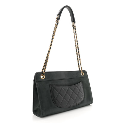 Chanel Iridescent Calfskin Quilted In & Out Camera Case Black 3 of 11