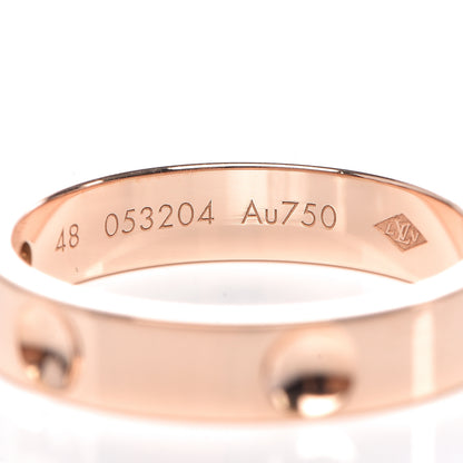 Louis Vuitton 18K Pink Gold Diamond Empreinte Band Ring 48 4.5 4 of 5