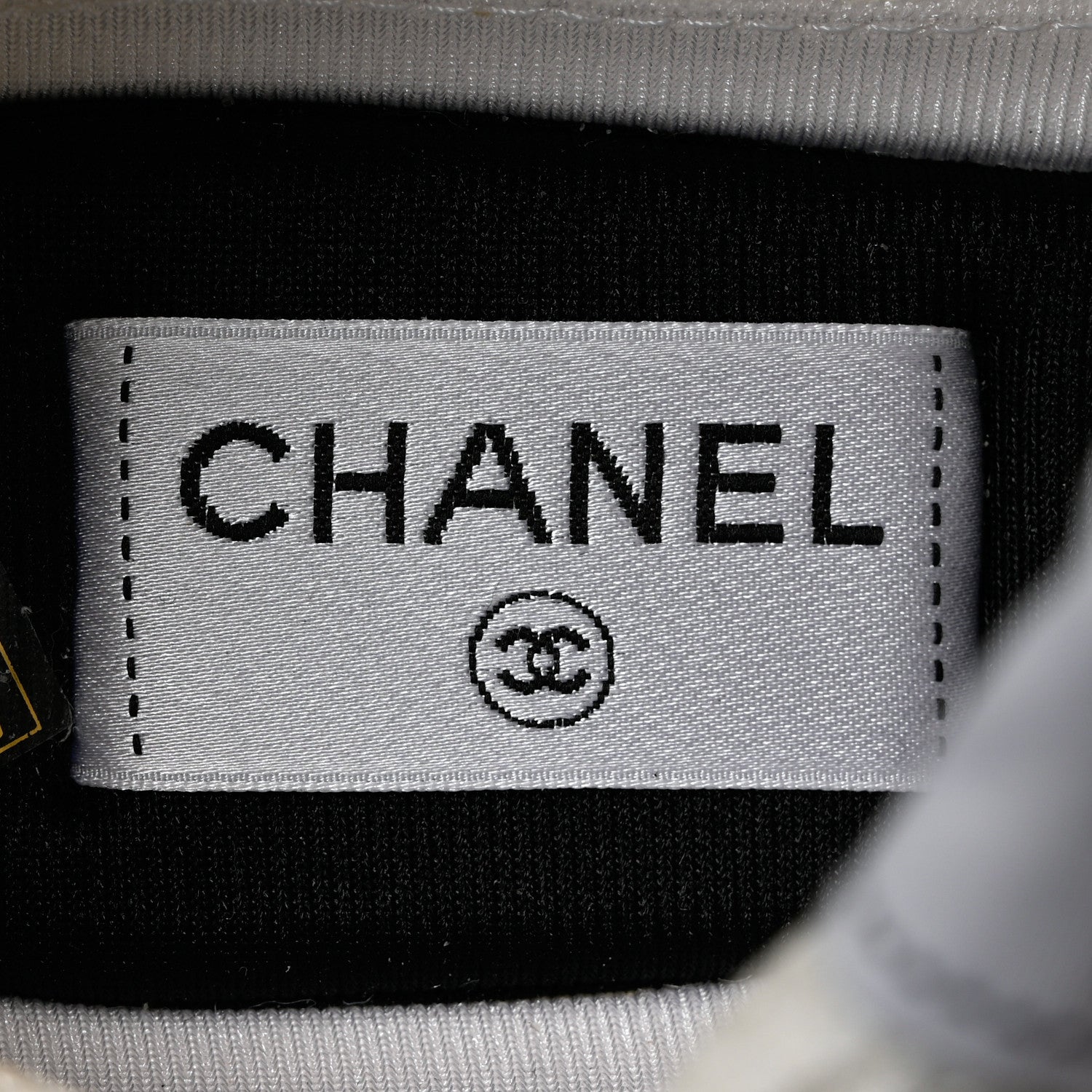 Chanel Fabric Laminated Calfskin Stretch CC Sneakers 38.5 White Silver 7 of 9