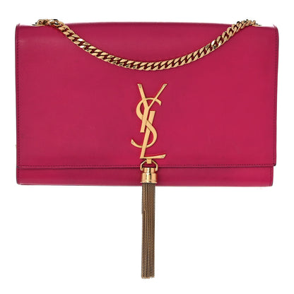 Saint Laurent Smooth Calfskin Medium Classic Monogram Kate Tassel Satchel Fuchsia 1 of 11