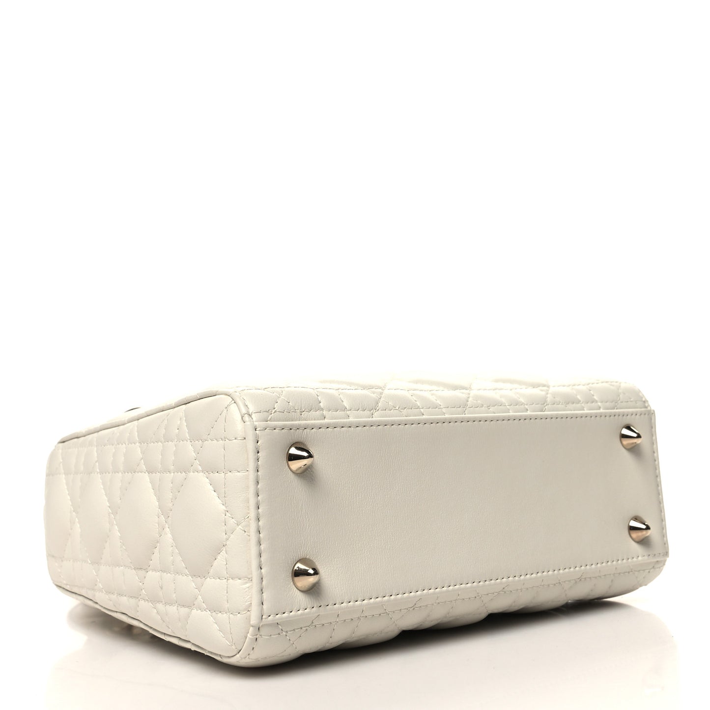 Lambskin Cannage Small My ABCDior Lady Dior White