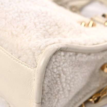 Balenciaga Shearling Nappa Gold Metallic Edge Hardware Mini City Cream 11 of 15