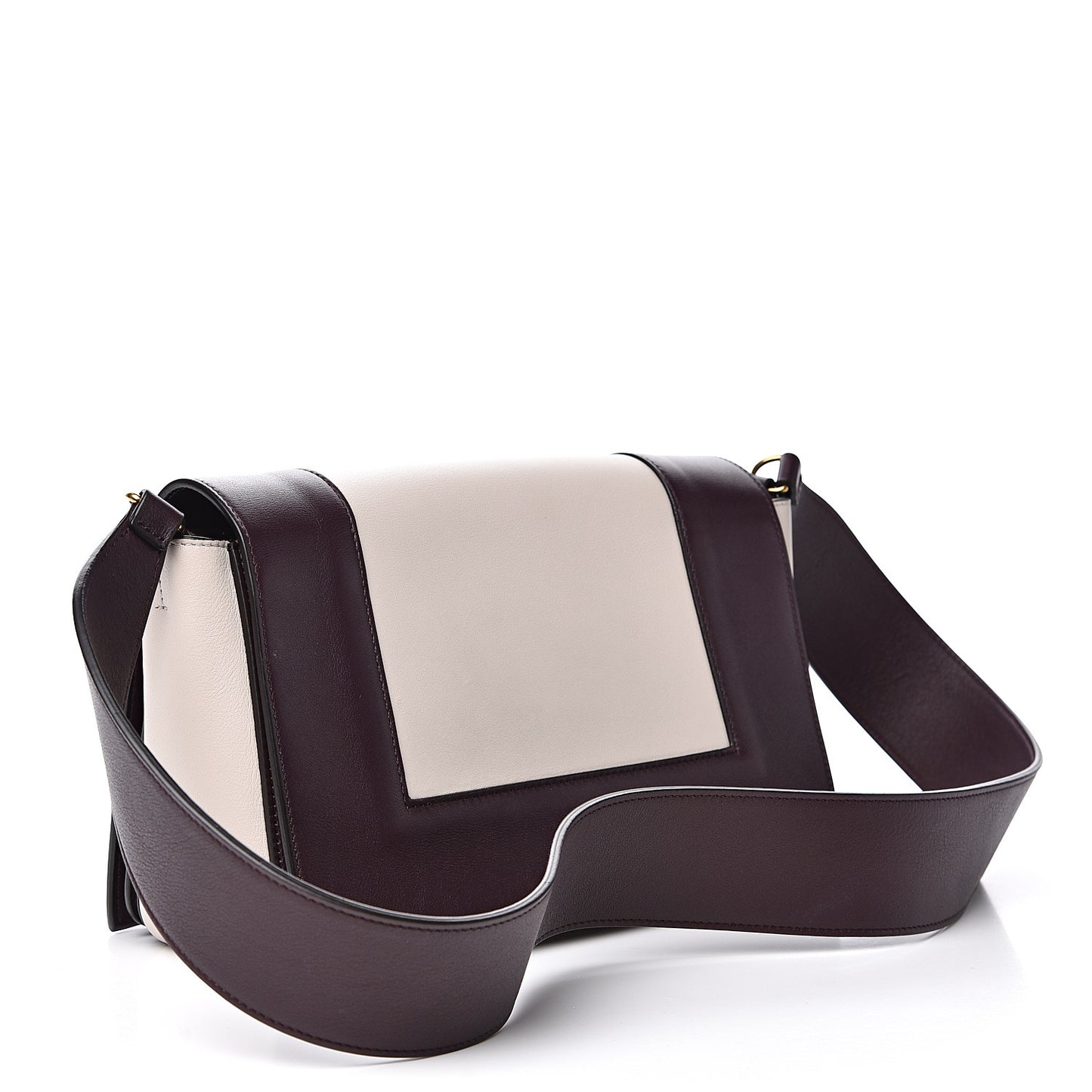 Shiny Smooth Calfskin Medium Frame Shoulder Bag Velvet Desert