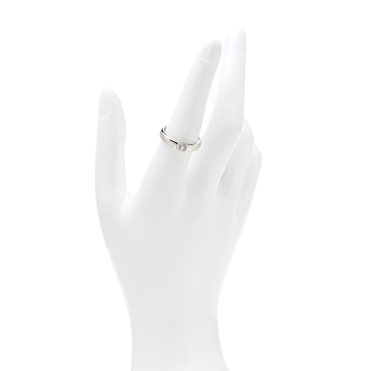 Tiffany Platinum Diamond .31ct Etoile Solitaire Engagement Ring 53 6.25 2 of 6