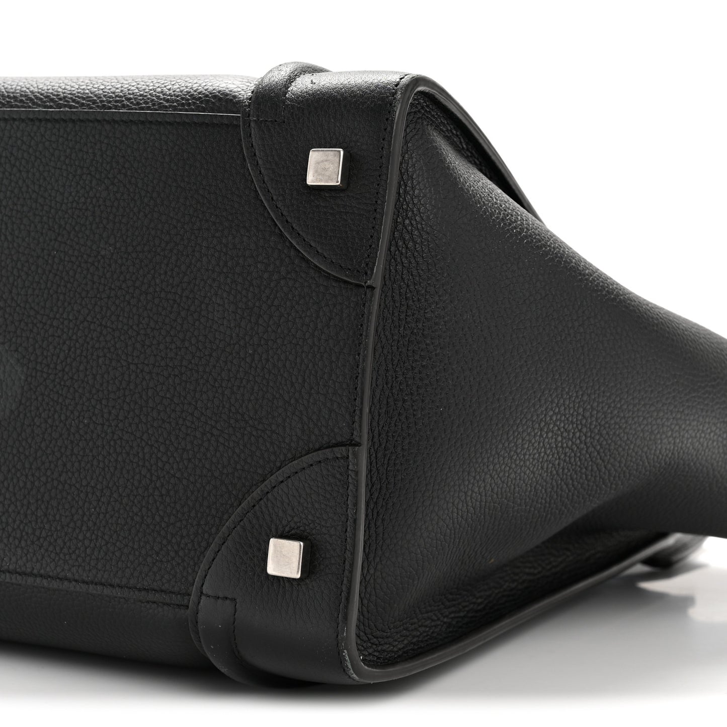Drummed Calfskin Mini Luggage Black