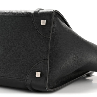 Celine Drummed Calfskin Mini Luggage Black 27 of 37