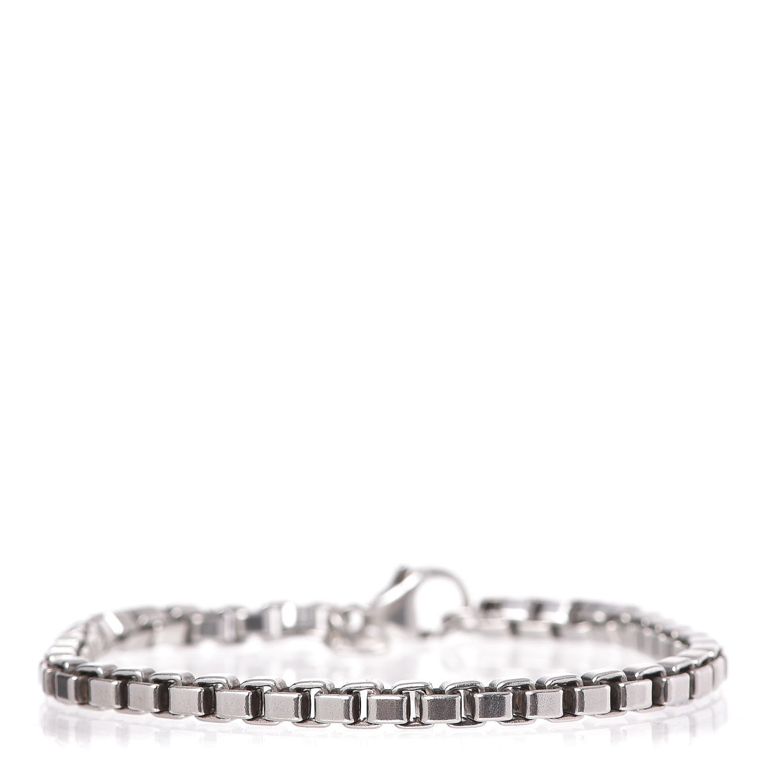 Tiffany Sterling Silver 4mm Venetian Link Bracelet 1 of 5