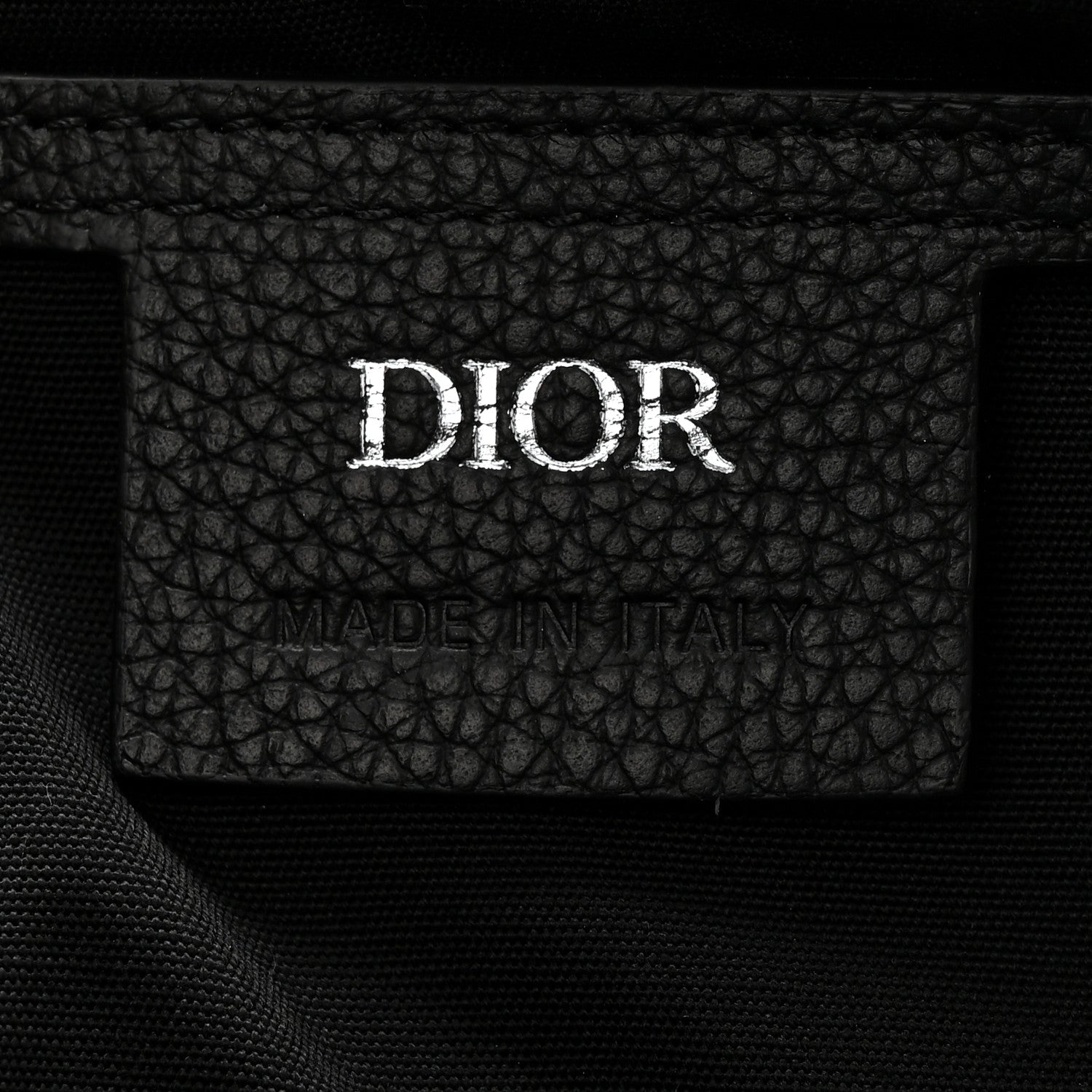 Christian Dior Grained Calfskin Oblique Saddle Messenger Black 6 of 11